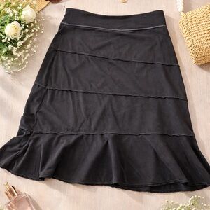 Athleta Black Tiered Flowy Skirt Athletic Casual